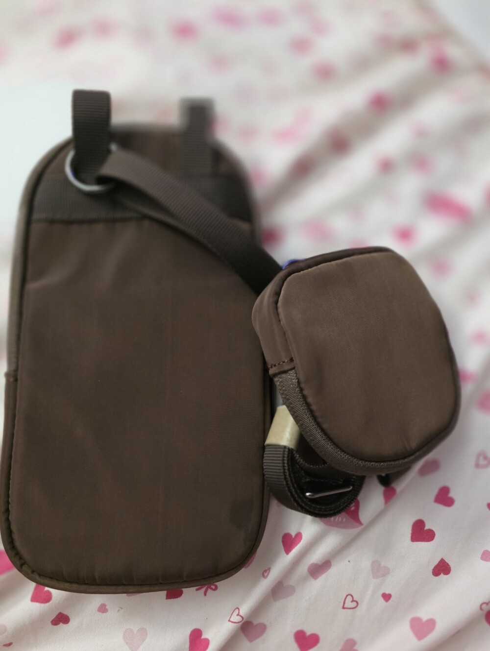 Brown Compact Crossbody Sling Bag